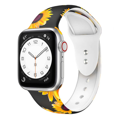 Cool Silikone Universal Rem passer til Apple Smartwatch - Størrelse: S - Gul#serie_4