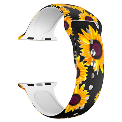 Cool Silikone Universal Rem passer til Apple Smartwatch - Størrelse: S - Gul#serie_4