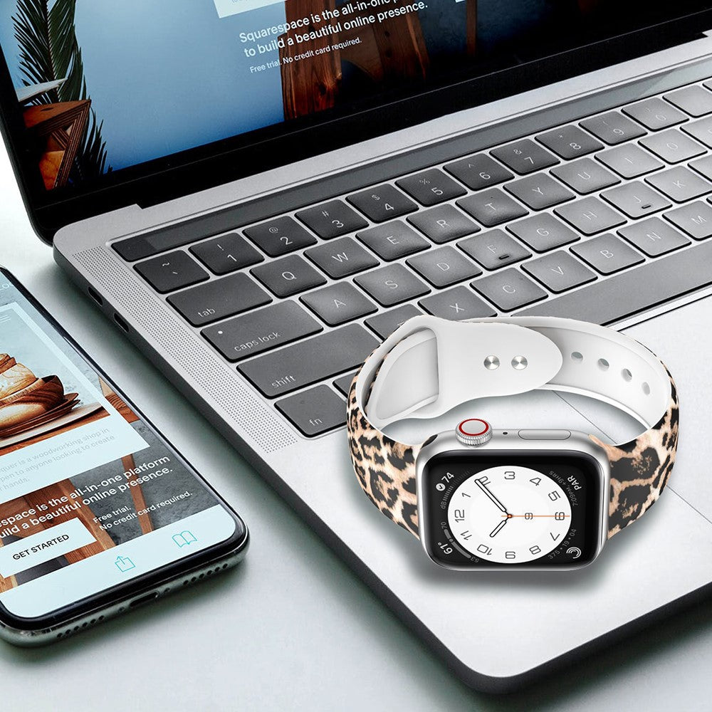 Cool Silikone Universal Rem passer til Apple Smartwatch - Størrelse: S - Brun#serie_5