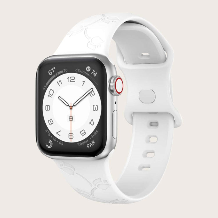 Vildt Pænt Silikone Universal Rem passer til Apple Smartwatch - Hvid#serie_1