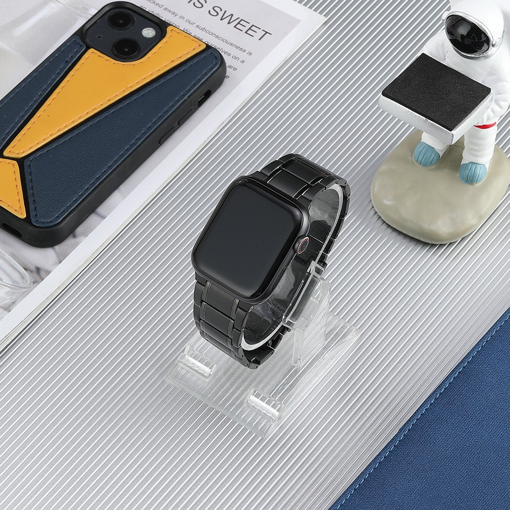 Helt Vildt Pænt Metal Universal Rem passer til Apple Smartwatch - Sort#serie_2