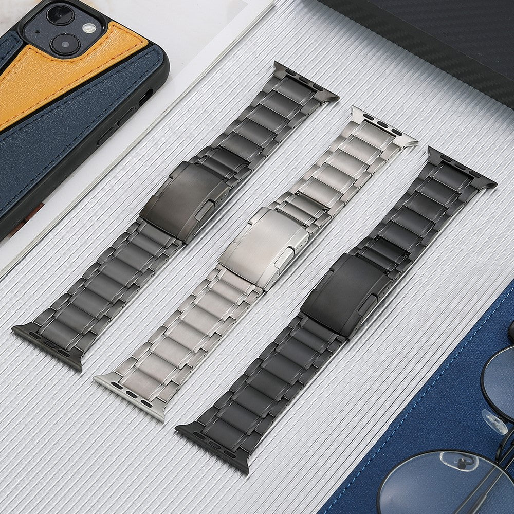 Helt Vildt Pænt Metal Universal Rem passer til Apple Smartwatch - Sort#serie_2