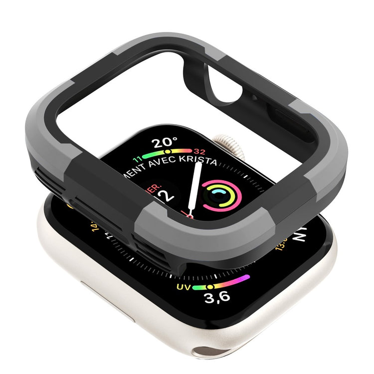 Beskyttende Silikone Universal Bumper passer til Apple Watch Series 8 (45mm) / Apple Watch Series 7 45mm - Sølv#serie_1
