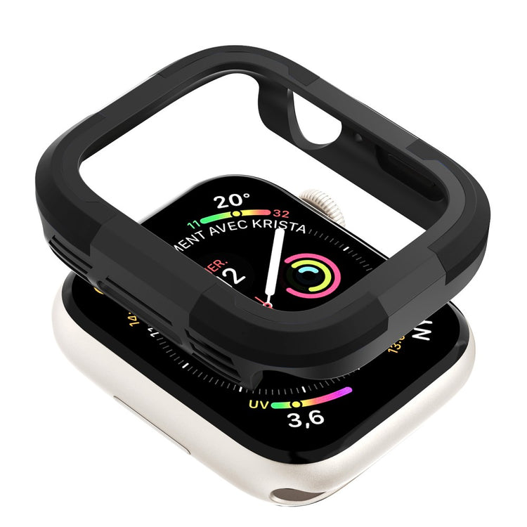 Beskyttende Silikone Universal Bumper passer til Apple Watch Series 8 (45mm) / Apple Watch Series 7 45mm - Sort#serie_2