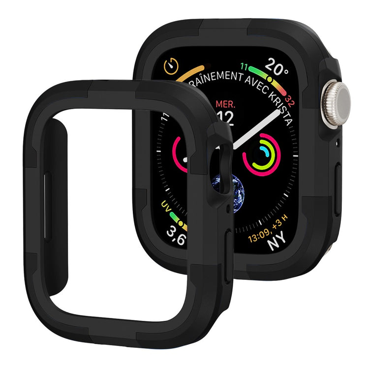 Beskyttende Silikone Universal Bumper passer til Apple Watch Series 8 (45mm) / Apple Watch Series 7 45mm - Sort#serie_2