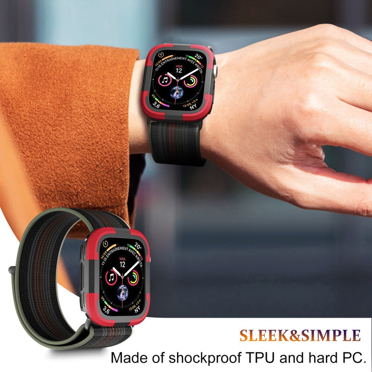 Beskyttende Silikone Universal Bumper passer til Apple Watch Series 8 (45mm) / Apple Watch Series 7 45mm - Rød#serie_3