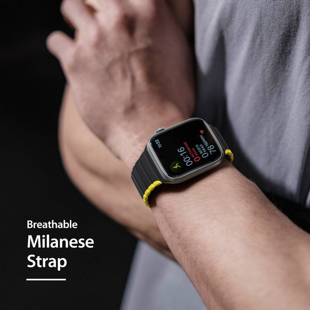 Mega Flot Silikone Universal Rem passer til Apple Smartwatch - Gul#serie_1