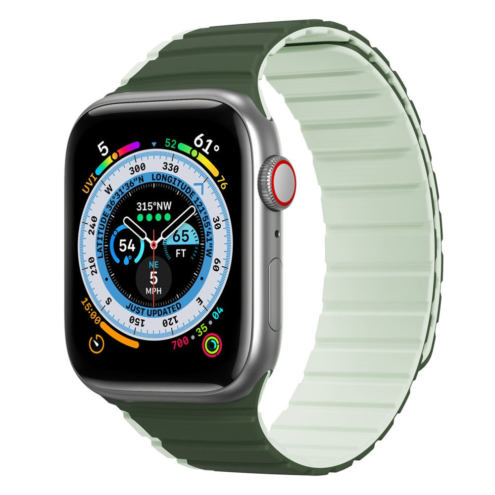 Mega Flot Silikone Universal Rem passer til Apple Smartwatch - Grøn#serie_3