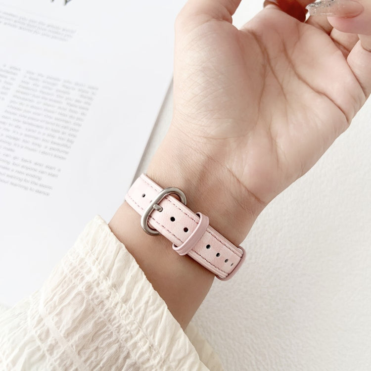 Meget Komfortabel Ægte Læder Universal Rem passer til Apple Smartwatch - Pink#serie_1