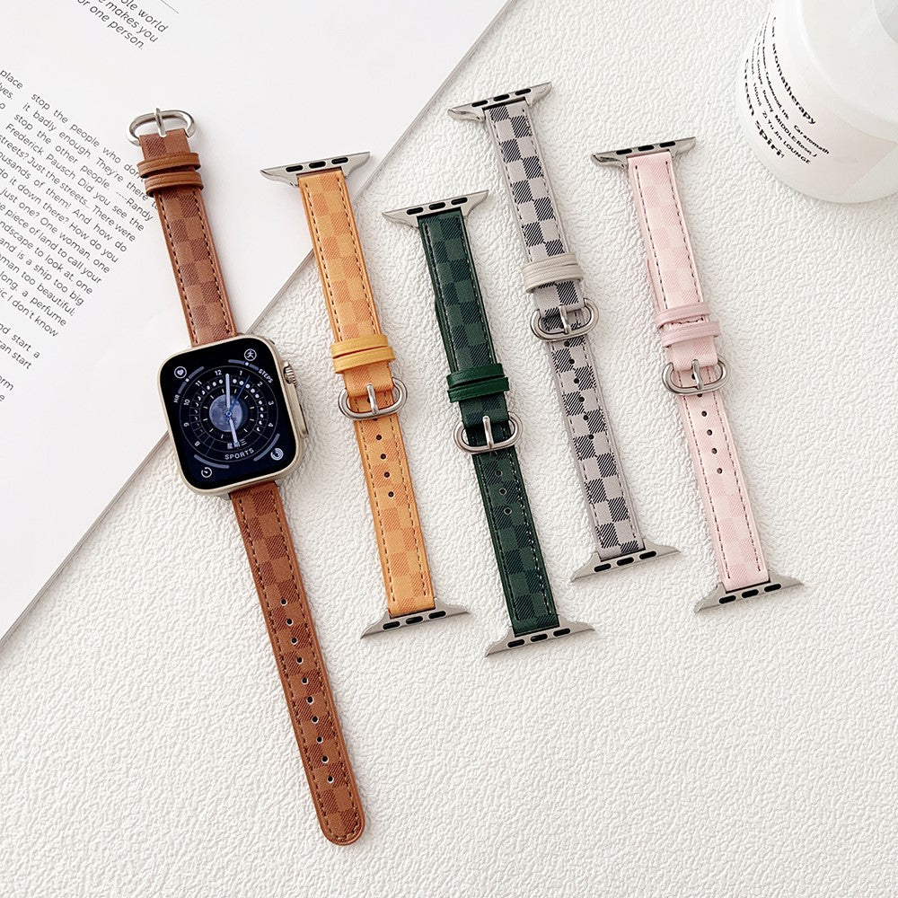 Meget Komfortabel Ægte Læder Universal Rem passer til Apple Smartwatch - Pink#serie_1