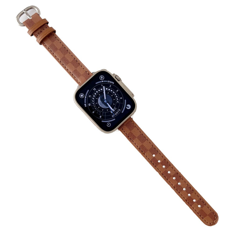 Meget Komfortabel Ægte Læder Universal Rem passer til Apple Smartwatch - Brun#serie_4