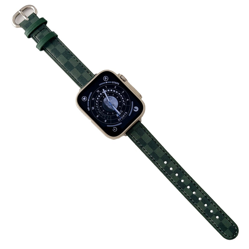 Meget Komfortabel Ægte Læder Universal Rem passer til Apple Smartwatch - Grøn#serie_5