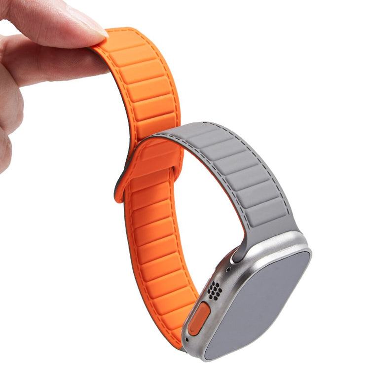 Super Sejt Silikone Universal Rem passer til Apple Smartwatch - Orange#serie_1