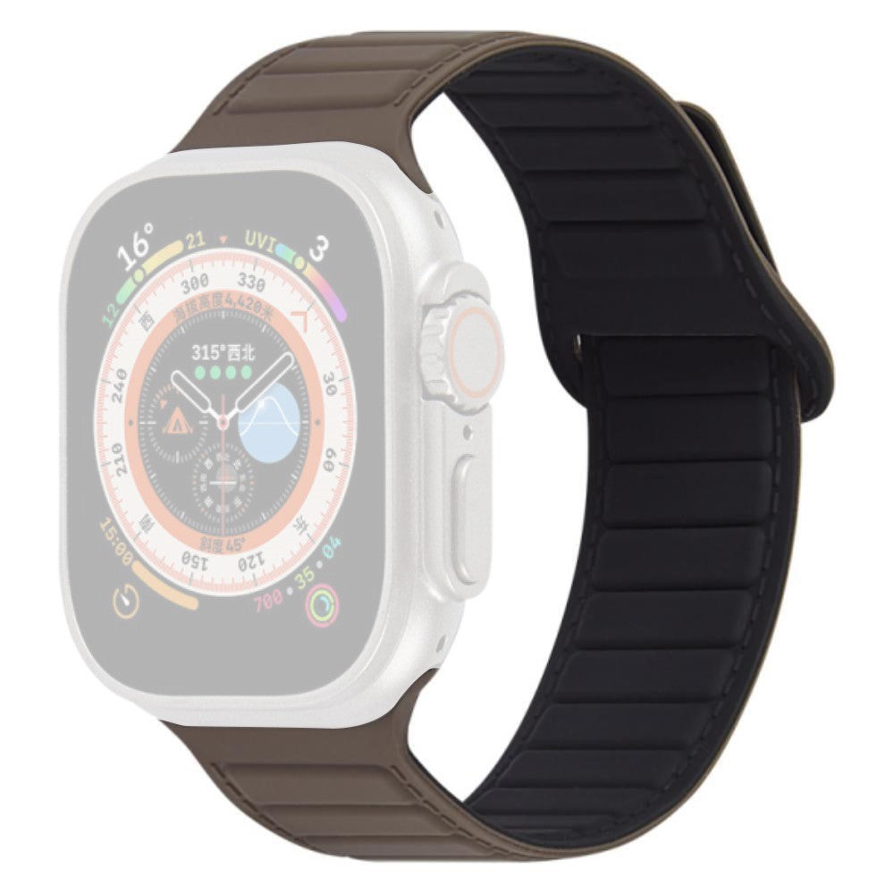 Super Sejt Silikone Universal Rem passer til Apple Smartwatch - Brun#serie_11