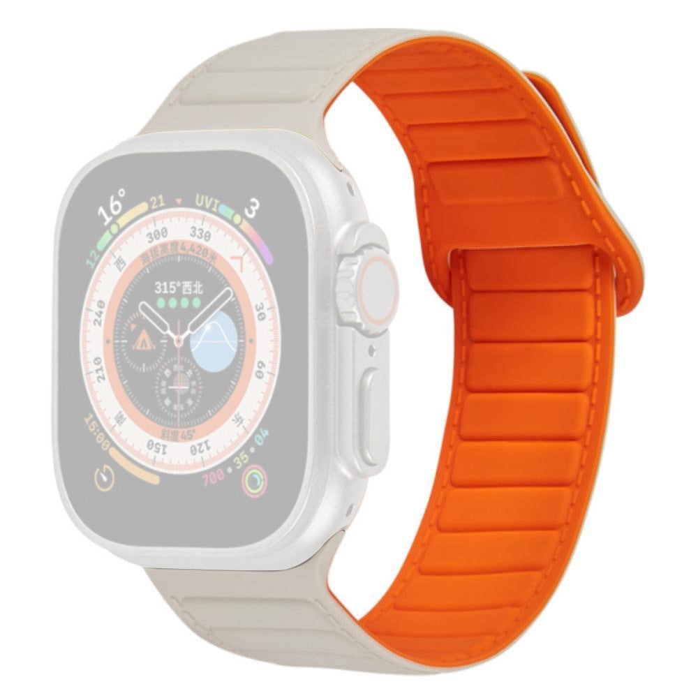 Super Sejt Silikone Universal Rem passer til Apple Smartwatch - Orange#serie_14