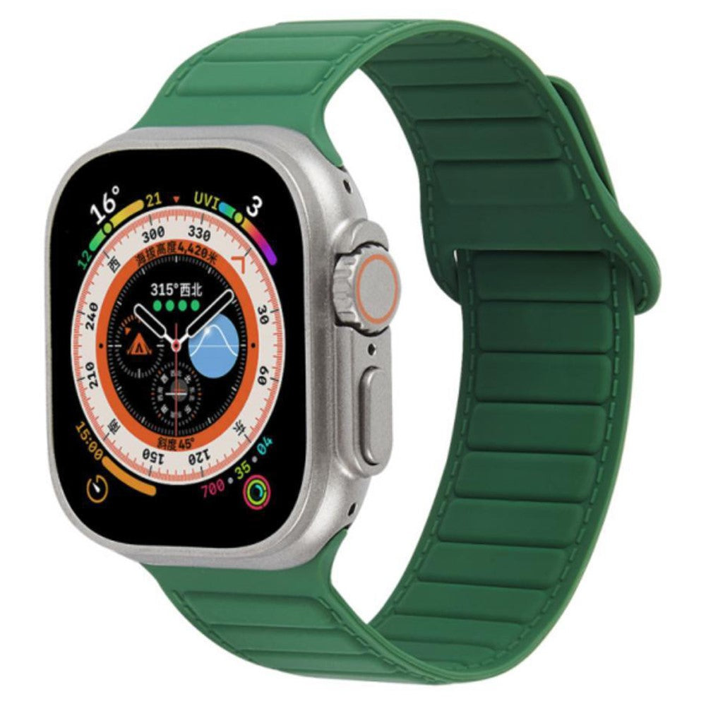 Super Sejt Silikone Universal Rem passer til Apple Smartwatch - Grøn#serie_2