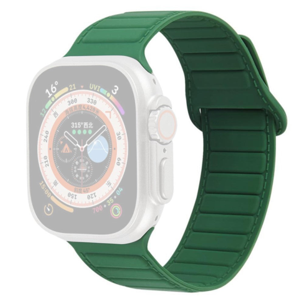 Super Sejt Silikone Universal Rem passer til Apple Smartwatch - Grøn#serie_2