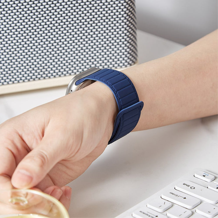 Super Sejt Silikone Universal Rem passer til Apple Smartwatch - Blå#serie_3