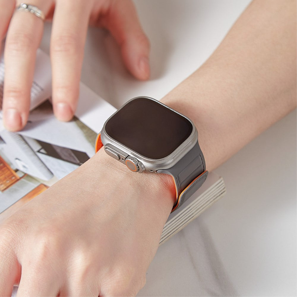 Super Sejt Silikone Universal Rem passer til Apple Smartwatch - Gul#serie_7
