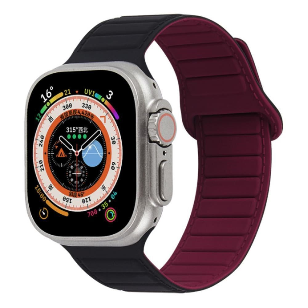 Super Sejt Silikone Universal Rem passer til Apple Smartwatch - Rød#serie_8