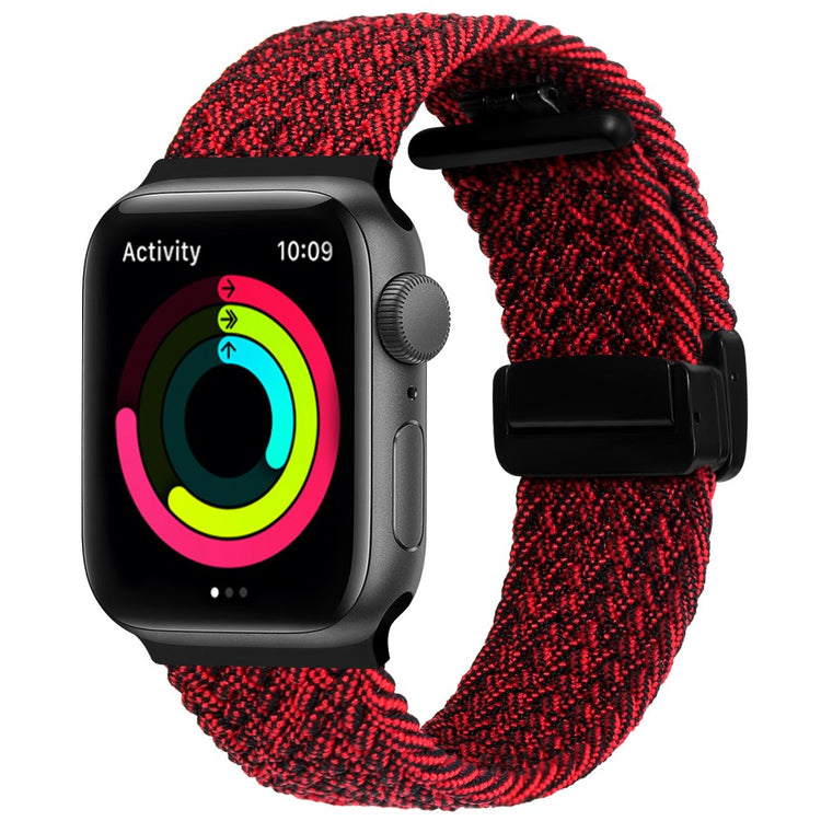 Mega Pænt Nylon Universal Rem passer til Apple Smartwatch - Rød#serie_3