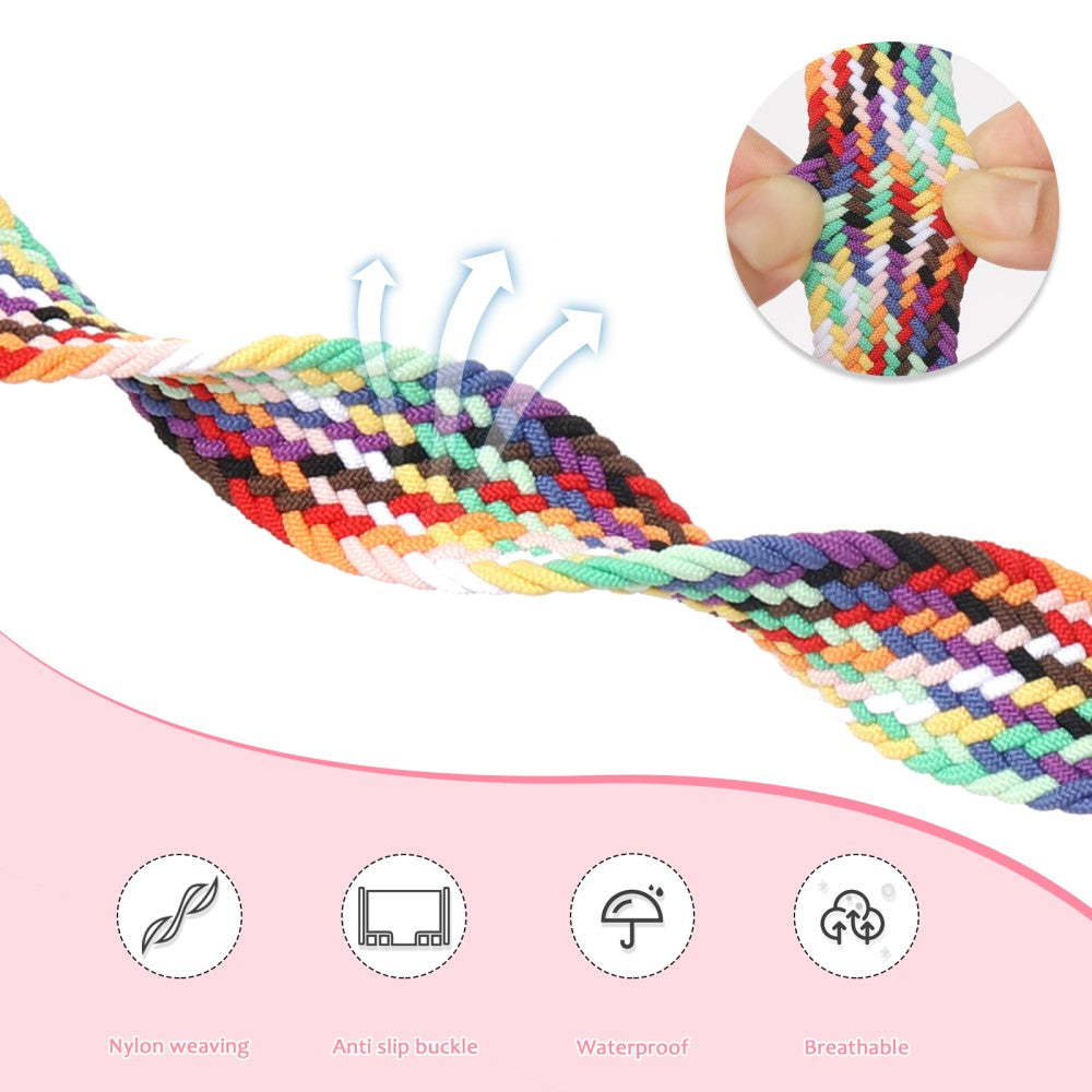 Mega Pænt Nylon Universal Rem passer til Apple Smartwatch - Rød#serie_5