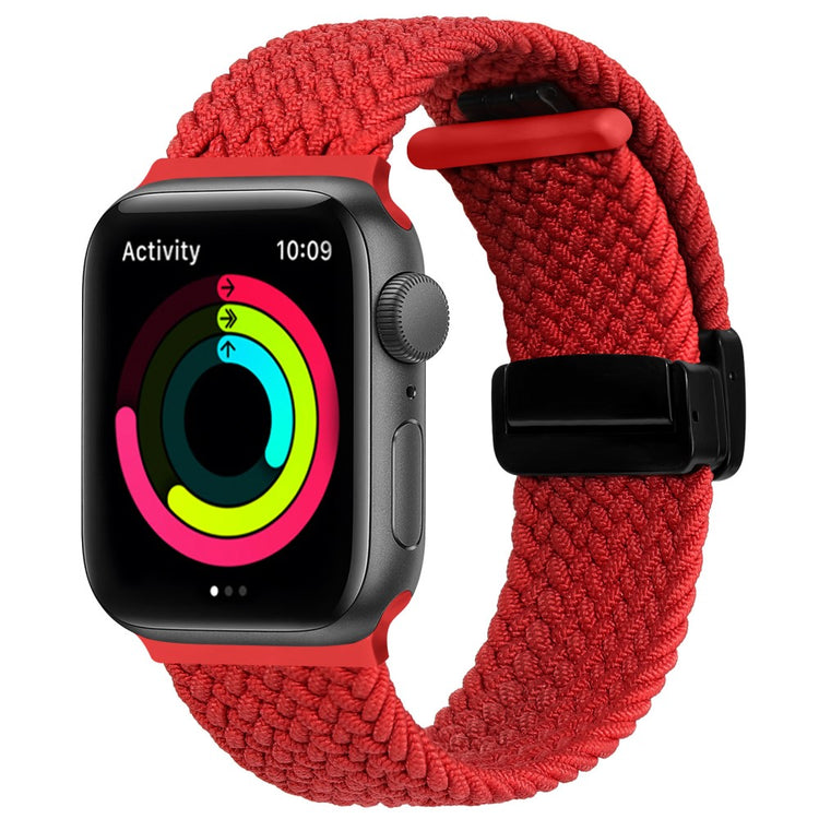 Mega Pænt Nylon Universal Rem passer til Apple Smartwatch - Rød#serie_5