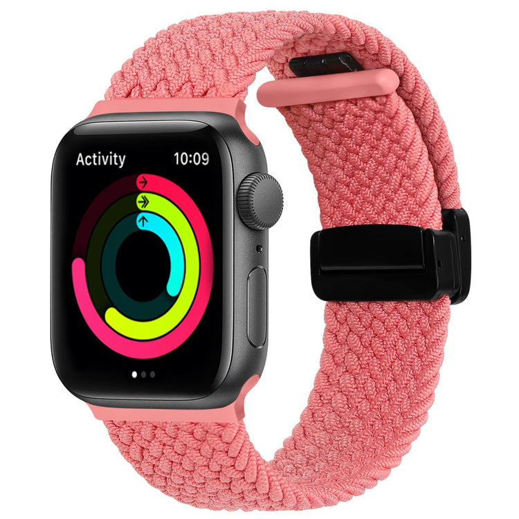 Mega Pænt Nylon Universal Rem passer til Apple Smartwatch - Pink#serie_7