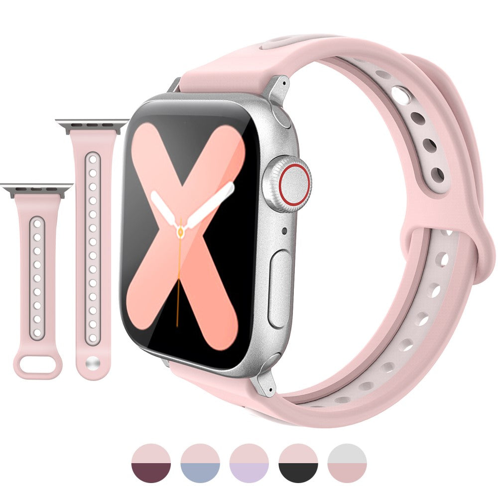 Vildt Fantastisk Silikone Universal Rem passer til Apple Smartwatch - Pink#serie_3