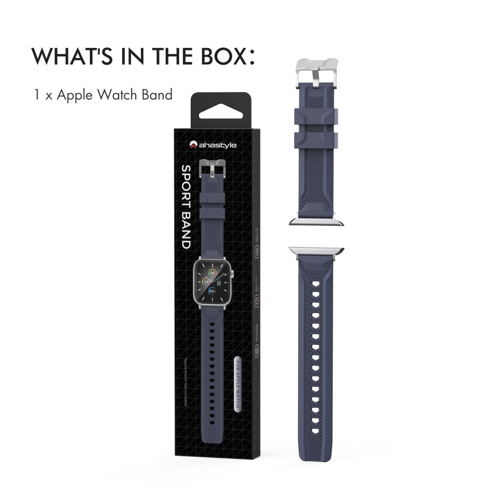 Mega Pænt Silikone Universal Rem passer til Apple Smartwatch - Blå#serie_3