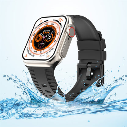 Godt Metal Og Silikone Universal Rem passer til Apple Smartwatch - Sølv#serie_10