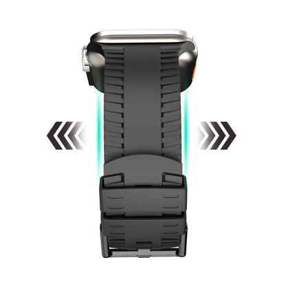 Godt Metal Og Silikone Universal Rem passer til Apple Smartwatch - Lilla#serie_12