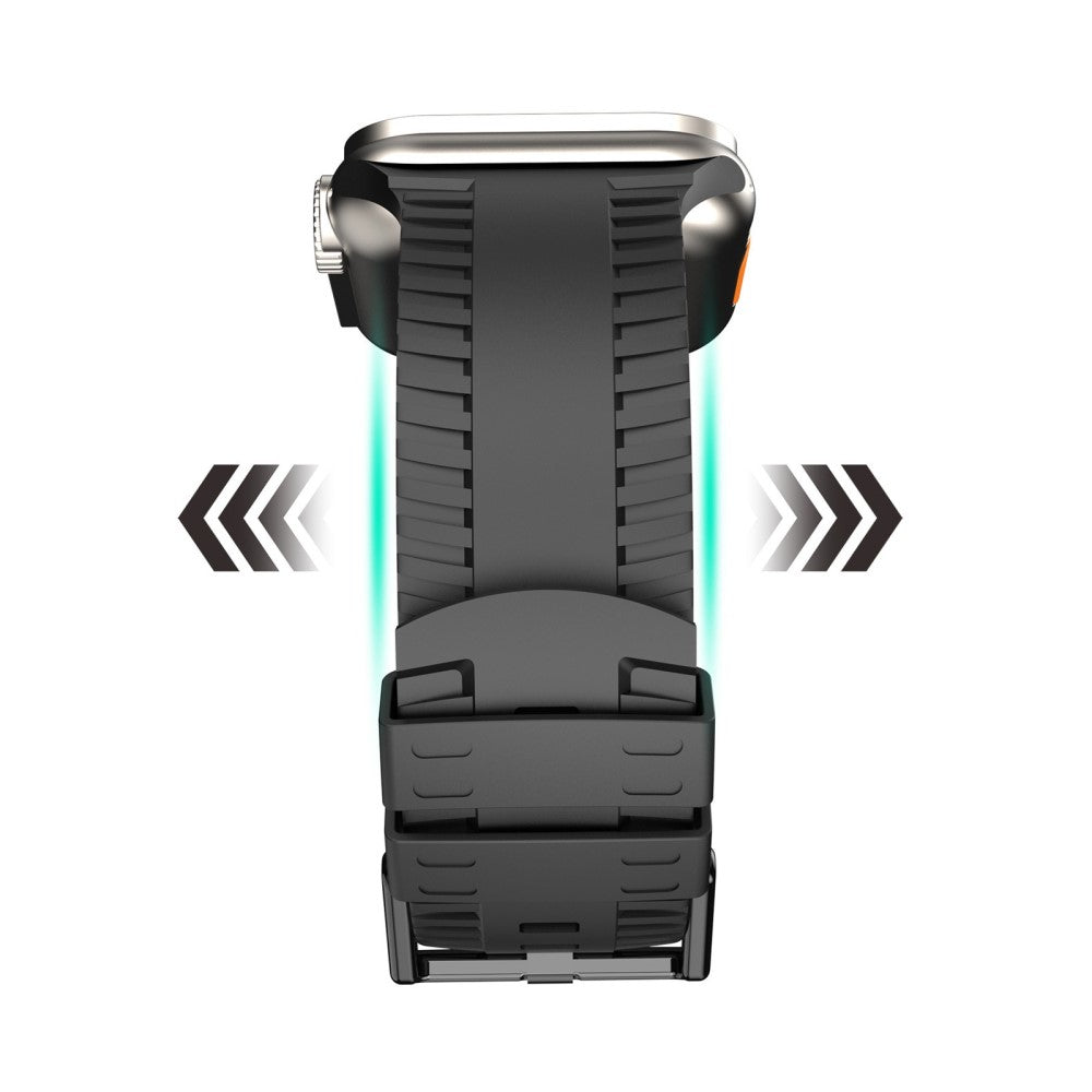 Godt Metal Og Silikone Universal Rem passer til Apple Smartwatch - Orange#serie_3