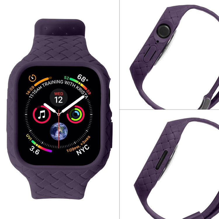 Metal Og Silikone Universal Rem passer til Apple Watch Series 8 (45mm) / Apple Watch Series 7 45mm - Lilla#serie_4