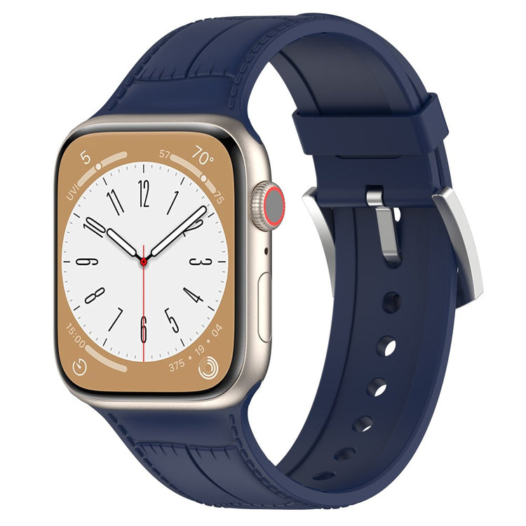 Yndigt Metal Og Silikone Universal Rem passer til Apple Smartwatch - Blå#serie_10