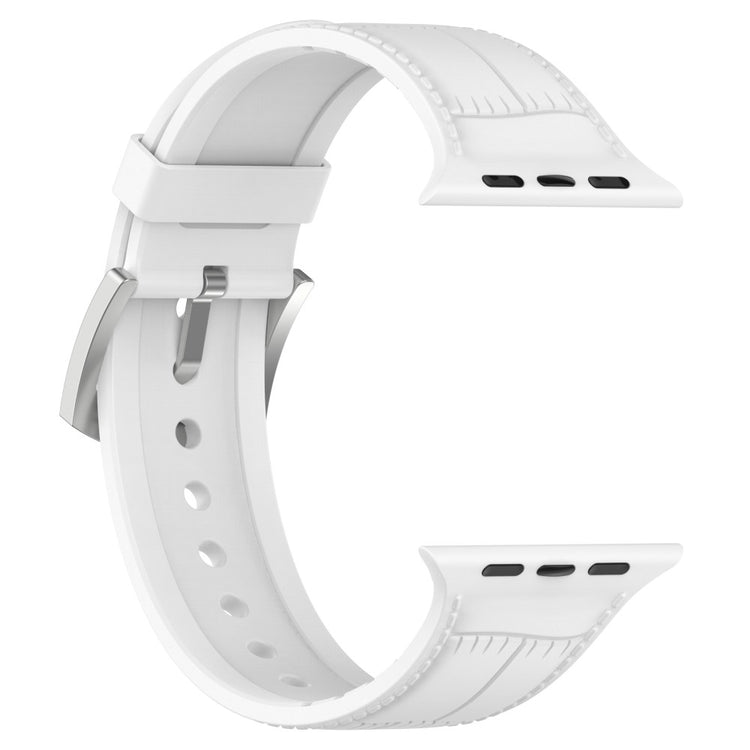 Yndigt Metal Og Silikone Universal Rem passer til Apple Smartwatch - Hvid#serie_3