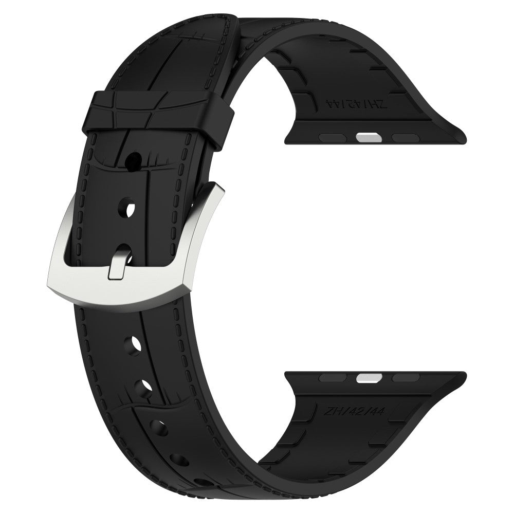 Yndigt Metal Og Silikone Universal Rem passer til Apple Smartwatch - Sort#serie_4