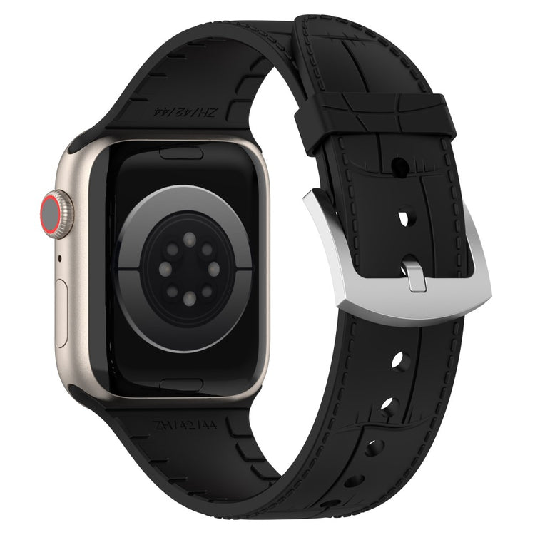 Yndigt Metal Og Silikone Universal Rem passer til Apple Smartwatch - Sort#serie_4