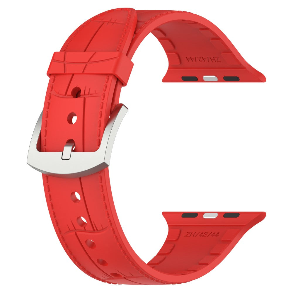 Yndigt Metal Og Silikone Universal Rem passer til Apple Smartwatch - Rød#serie_5