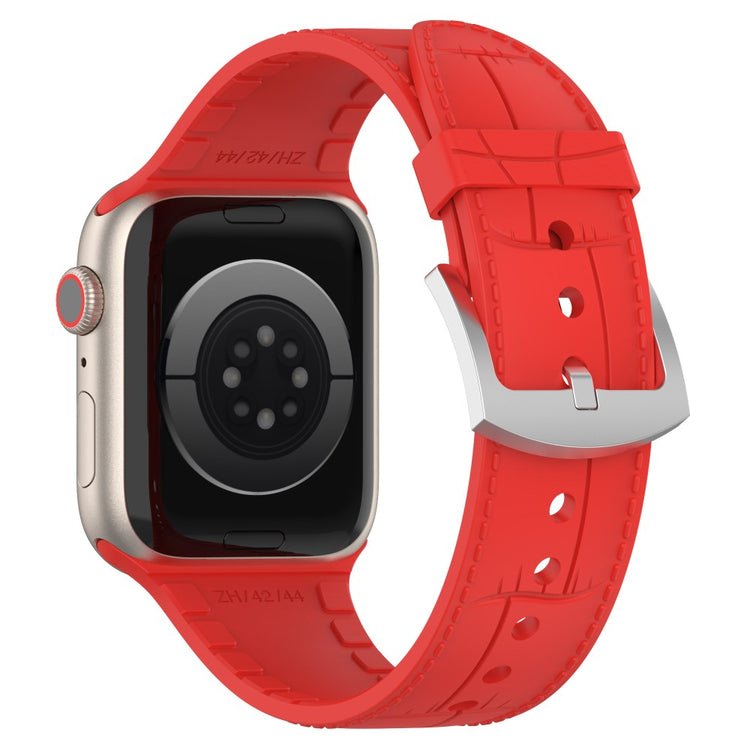 Yndigt Metal Og Silikone Universal Rem passer til Apple Smartwatch - Rød#serie_5