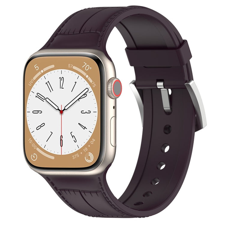 Yndigt Metal Og Silikone Universal Rem passer til Apple Smartwatch - Rød#serie_6