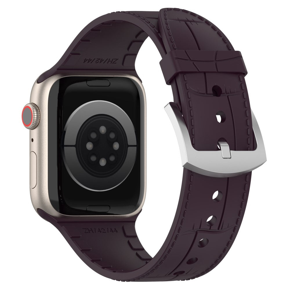 Yndigt Metal Og Silikone Universal Rem passer til Apple Smartwatch - Rød#serie_6