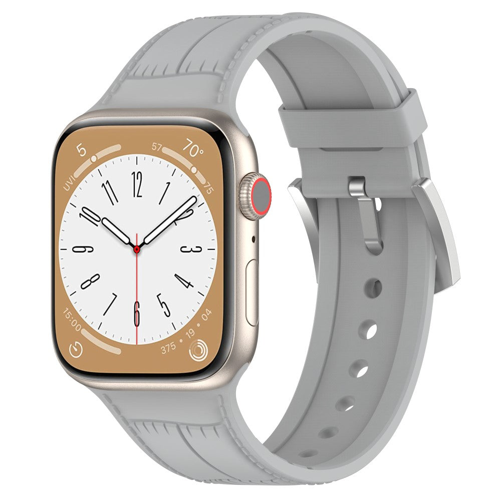 Yndigt Metal Og Silikone Universal Rem passer til Apple Smartwatch - Sølv#serie_8