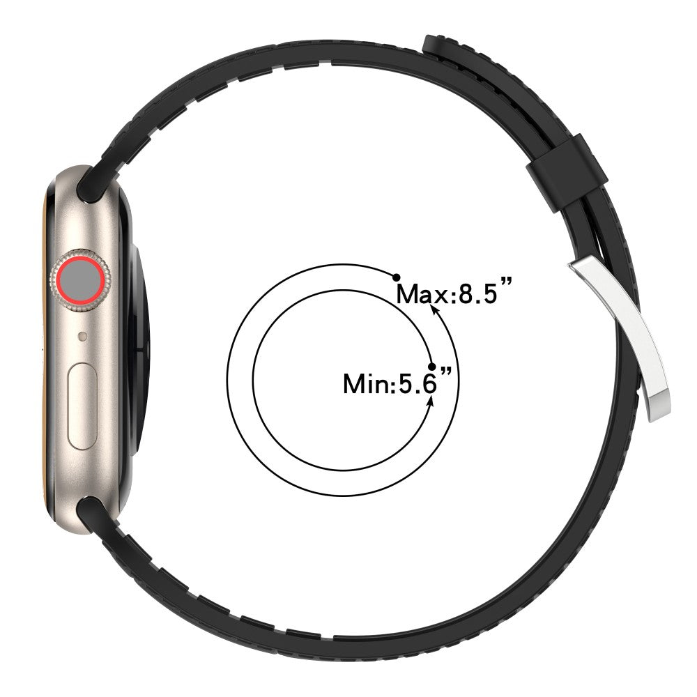 Yndigt Metal Og Silikone Universal Rem passer til Apple Smartwatch - Sølv#serie_8