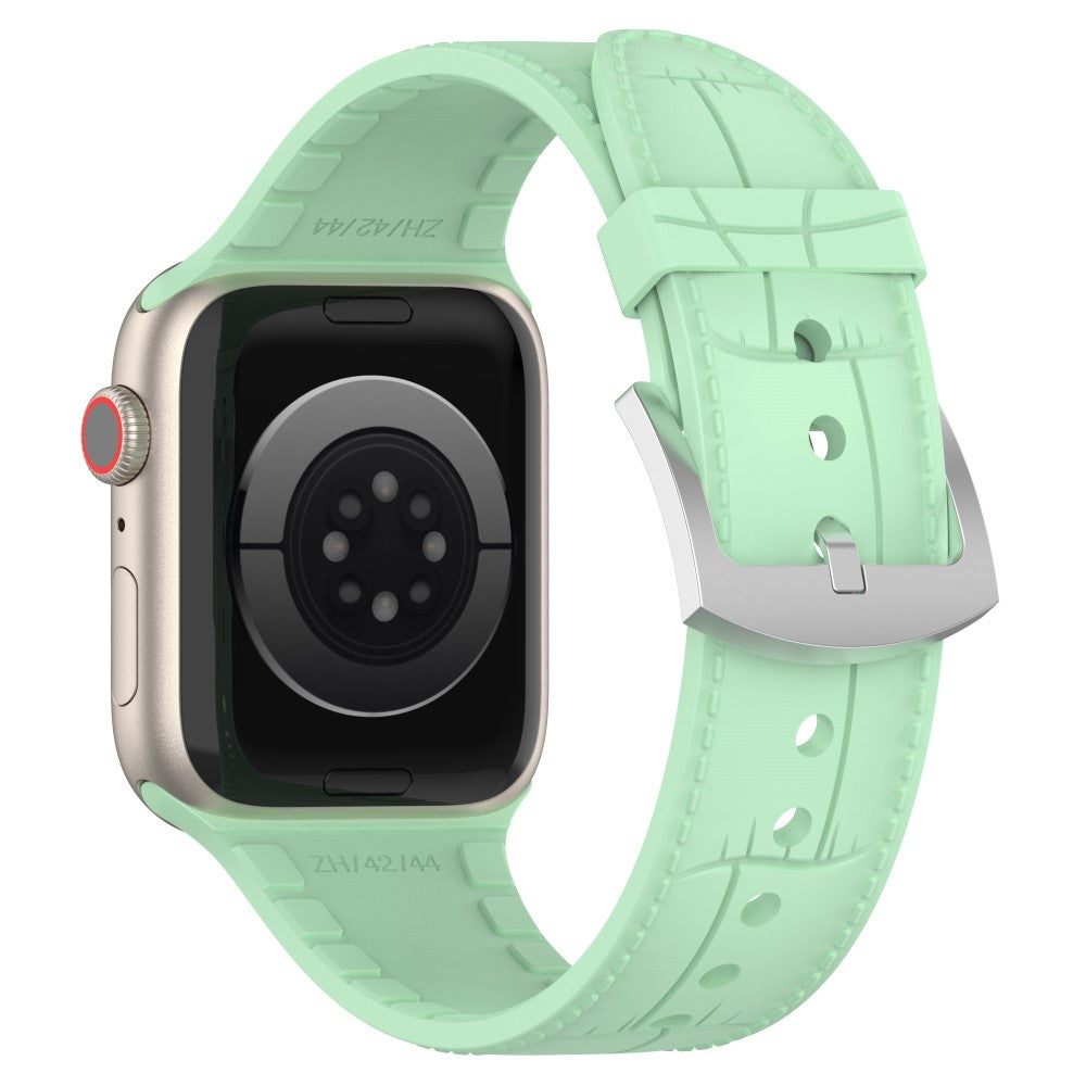 Yndigt Metal Og Silikone Universal Rem passer til Apple Smartwatch - Grøn#serie_9