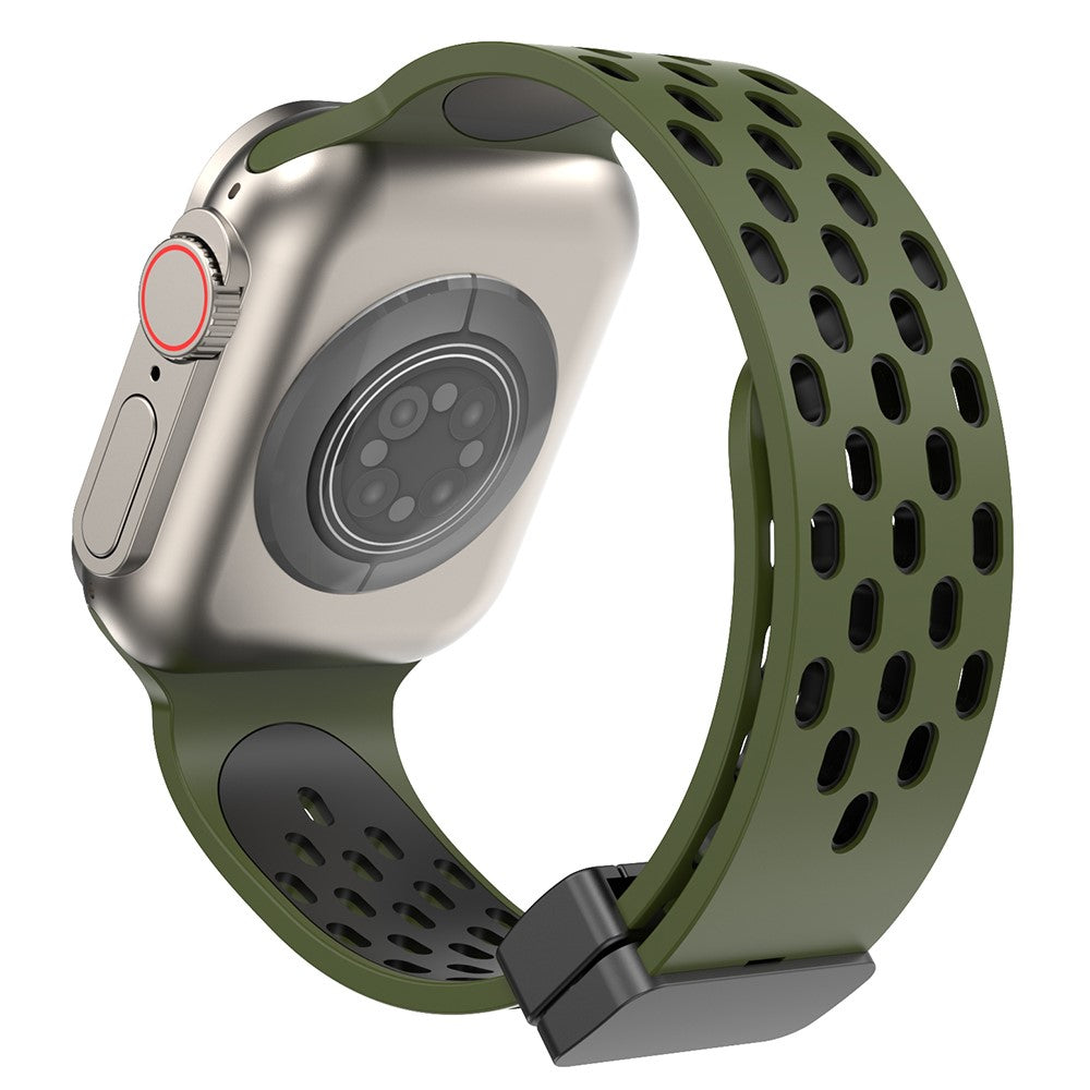 Mega Flot Silikone Universal Rem passer til Apple Smartwatch - Grøn#serie_15