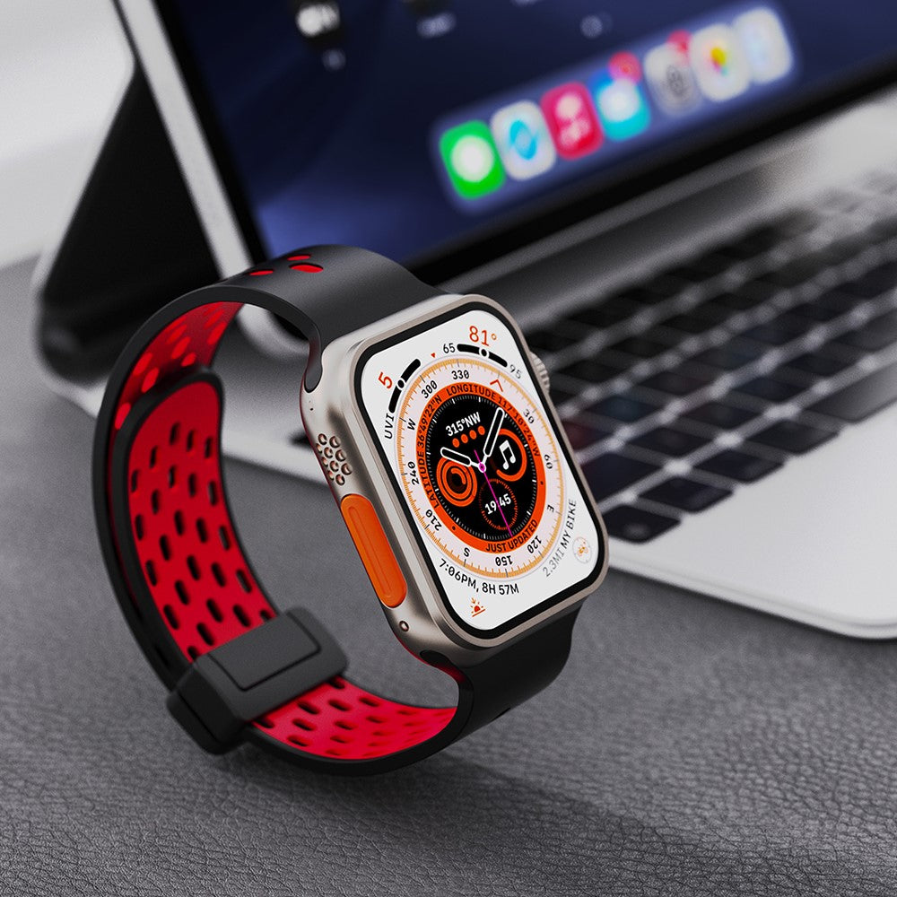 Mega Flot Silikone Universal Rem passer til Apple Smartwatch - Blå#serie_6