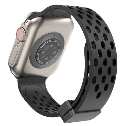 Mega Flot Silikone Universal Rem passer til Apple Smartwatch - Sort#serie_8