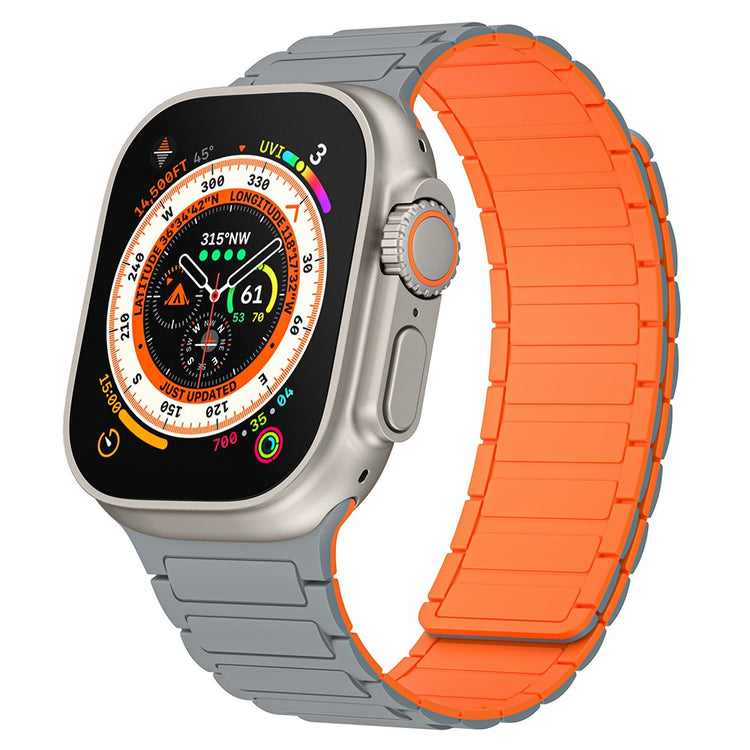 Super Hårdfør Silikone Universal Rem passer til Apple Smartwatch - Orange#serie_4