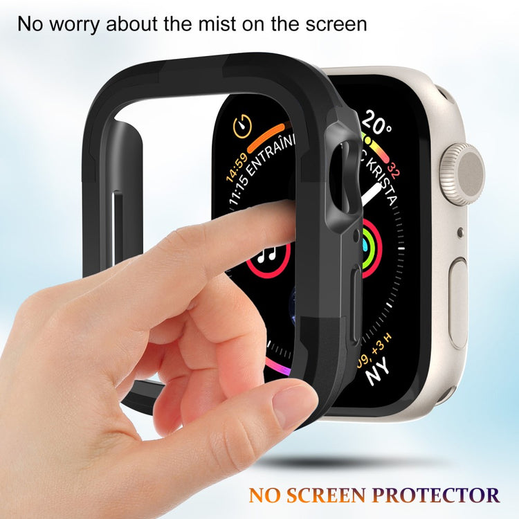 Beskyttende Silikone Universal Bumper passer til Apple Smartwatch - Sort#serie_1